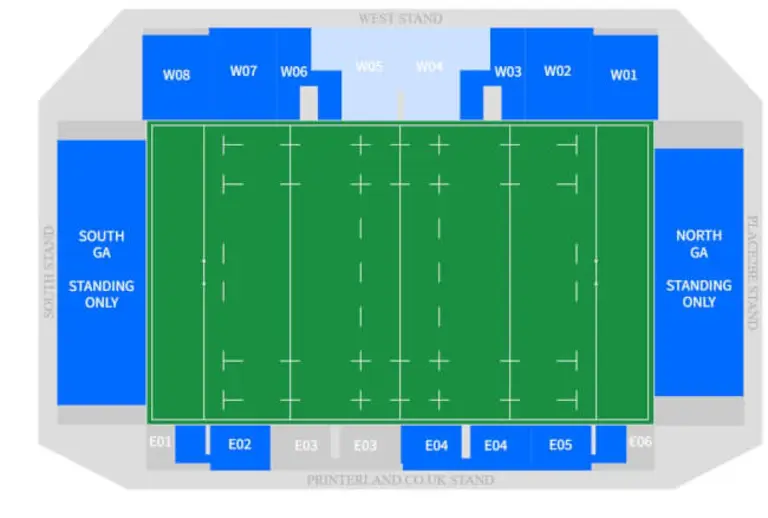 Plan tribunes Salford City Stadium