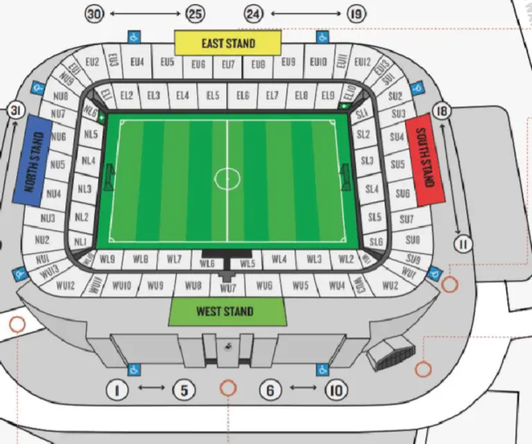 Plan tribunes Swansea.com Stadium