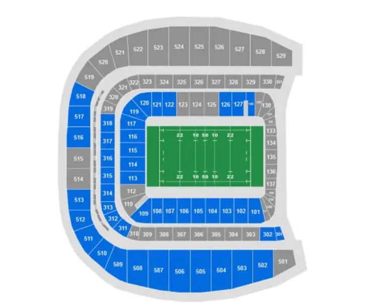 Plan tribunes Aviva Stadium