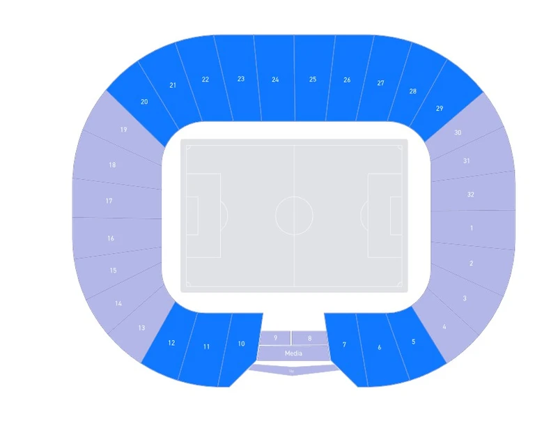 Plan tribunes Mikheil Meskhi Stadium