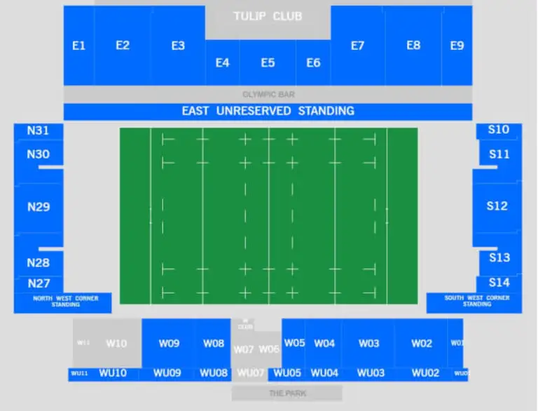 Plan tribunes StoneX Stadium